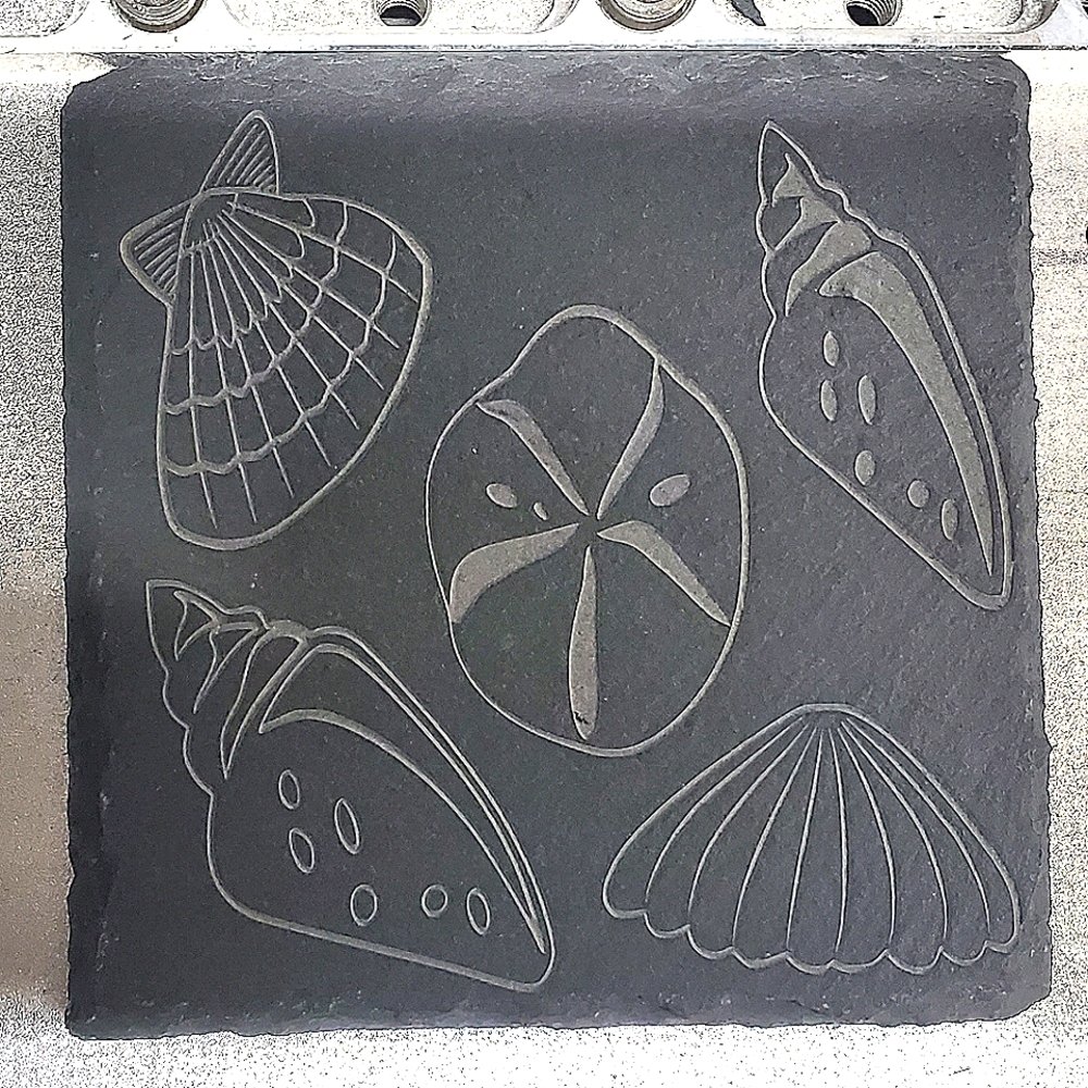 Laser engraved coasters